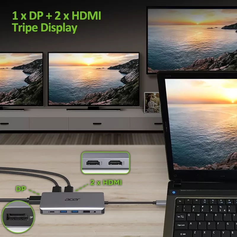 ACER 12in1 Type C Dongle Silver