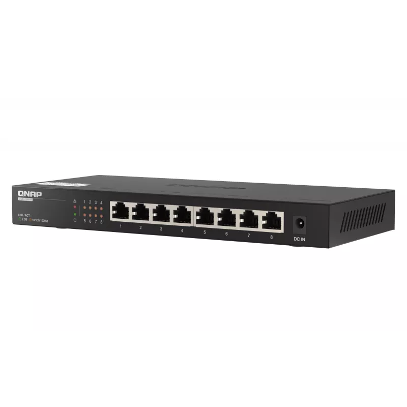 QNAP QSW-1108-8T võrgulüliti, haldamata, 2.5G Ethernet (100/1000/2500), must