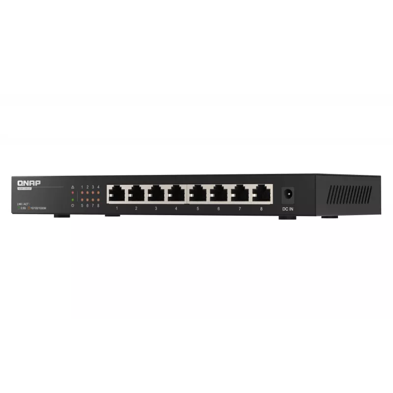 QNAP QSW-1108-8T võrgulüliti, haldamata, 2.5G Ethernet (100/1000/2500), must