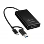 j5create JVA11-N 4K HDMI™ jäädvustusadapter, must, USB 3.2 Gen 1 (3.1 Gen 1), 3840 x 2160 pikslit, alumiinium, 0,19 m, Taiwan