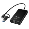 j5create JVA11-N 4K HDMI™ jäädvustusadapter, must, USB 3.2 Gen 1 (3.1 Gen 1), 3840 x 2160 pikslit, alumiinium, 0,19 m, Taiwan