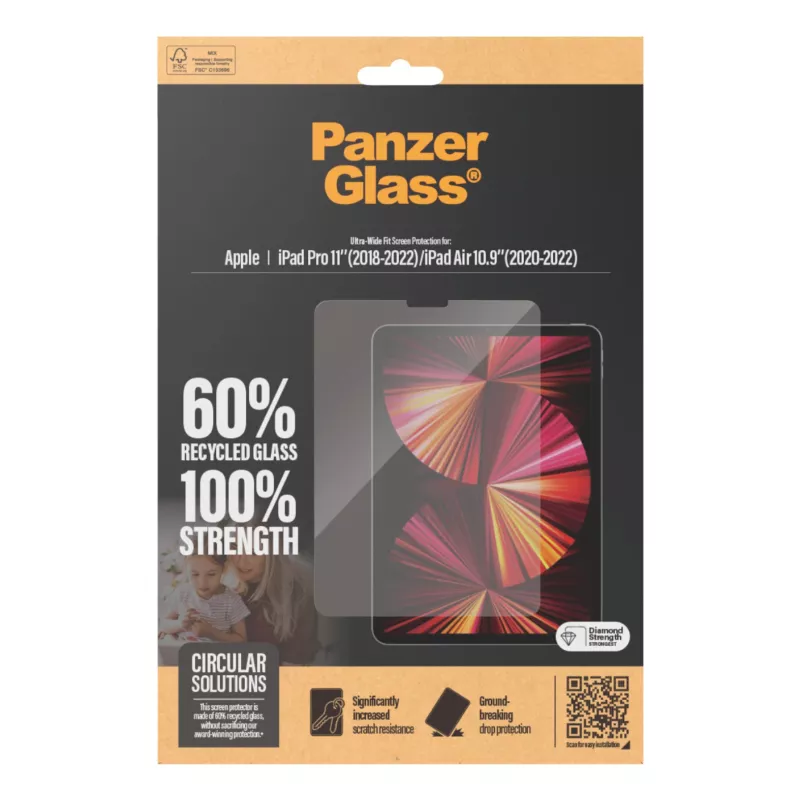PanzerGlass® Ekraanikaitse iPad Pro 11'' (2018-2022) | iPad Air 10.9'' (2020, 2022) | Ultra-Wide Fit