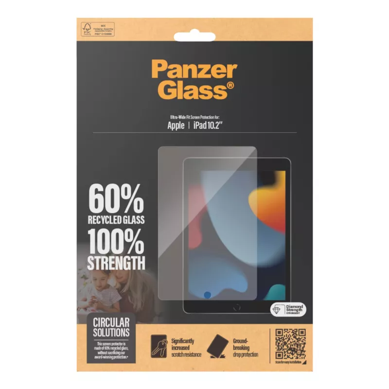 PanzerGlass ® Ekraanikaitse iPad 10.2'' (2019-2021) | Ultra-Wide Fit