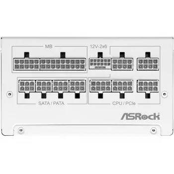 ASROCK Steel Legend SL-850G 850 W 80+ Gold valge ATX toiteplokk