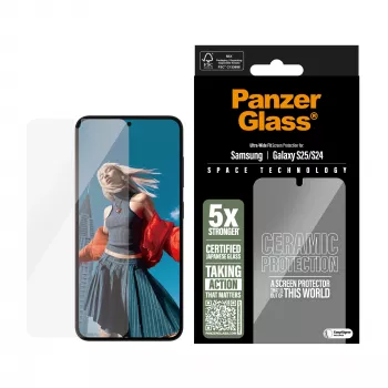 PanzerGlass ® Keraamiline ekraanikaitse Samsung Galaxy S25 | S24 | Ultra-Wide Fit koos EasyAligneriga