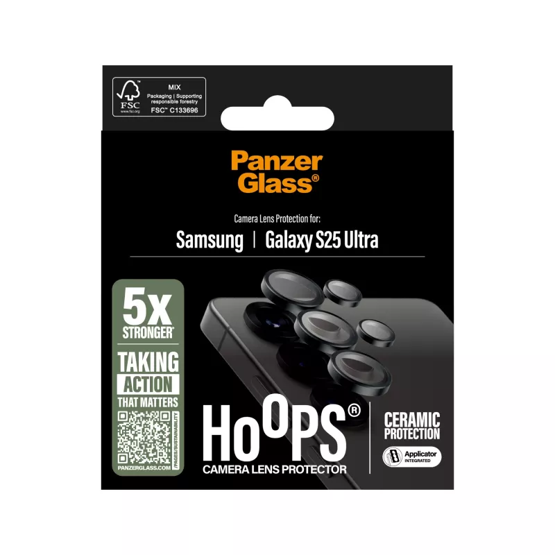 PanzerGlass® Hoops® Keraamiline kaamerakaitsja Samsung Galaxy S25 Ultra jaoks