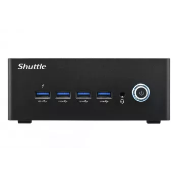 Shuttle Nano PC NT10H5, Intel Core Ultra 5 125H, Intel Arc graafika, 2xHDMI, 2xUSB 4.0 (DP), 2x2.5Gbit LAN, koos VESA 24/7 pideva tööga