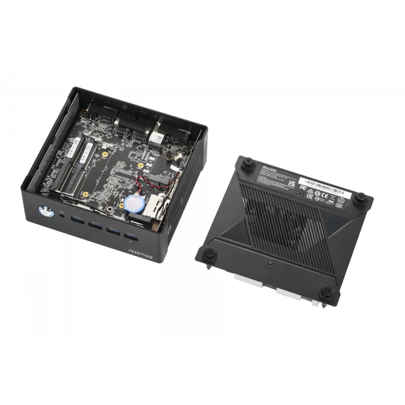 Shuttle Nano PC NT10H5, Intel Core Ultra 5 125H, Intel Arc graafika, 2xHDMI, 2xUSB 4.0 (DP), 2x2.5Gbit LAN, koos VESA 24/7 pideva tööga