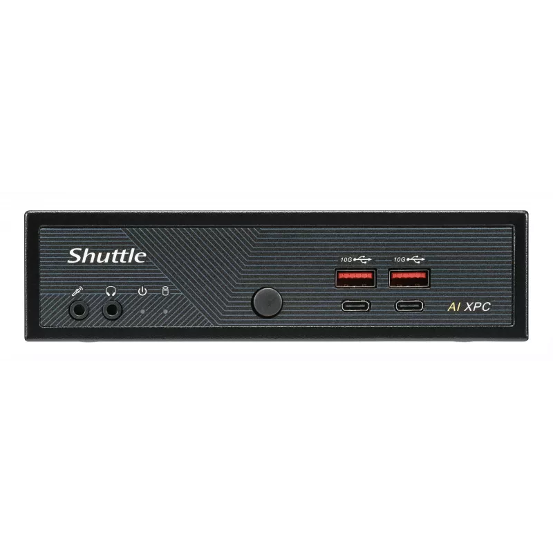 Shuttle Slim AI PC DN11H5 Intel Core Ultra 5 125H, Intel Arc graafika, 2xHDMI, 2x DP, 4x 2.5Gbit LAN, VESA, 24/7 pidev töö