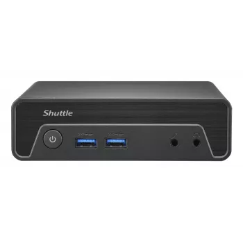 Shuttle Nano PC NE10N, Intel N 100, 1x HDMI, 1x DP, 6x USB, 1x LAN, ventilaatorita, 24/7 pidev töö, koos VESA kinnitusega