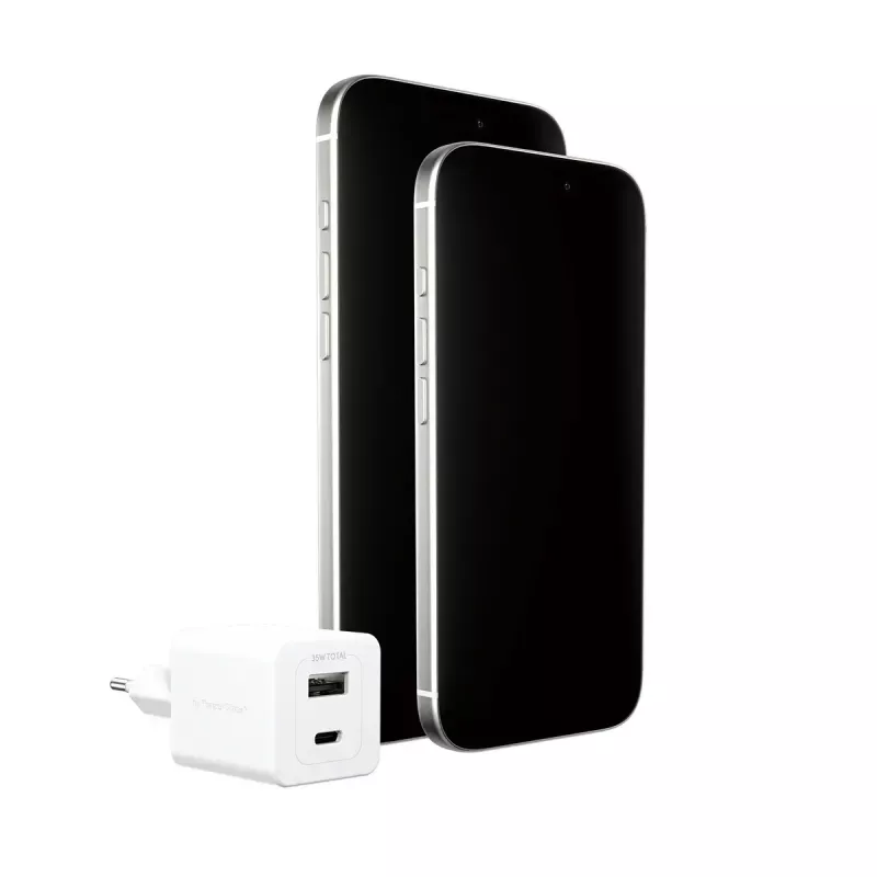 PanzerGlass empower™ by ® Turbo 35W Charger incl. USB-C + USB-A | EU Plug | Silver Valge