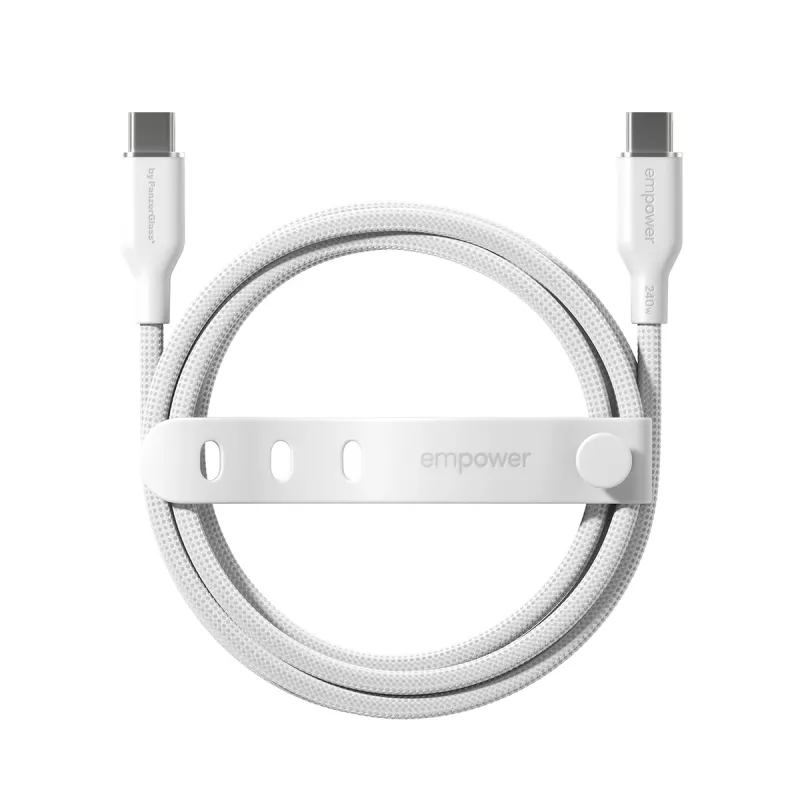 PanzerGlass empower™ by ® Racing 240W USB-C to USB-C kaabel | USB 2.0 | 2 m | hõbevalge