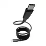 PanzerGlass empower™ by ® Magnetic 240W USB-C to USB-C kaabel | USB 2.0 | 1,5 m | Kosmose-must