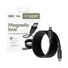 PanzerGlass empower™ by ® Magnetic 240W USB-C to USB-C kaabel | USB 2.0 | 1,5 m | Kosmose-must