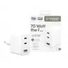 PanzerGlass empower™ by ® Turbo 70W Multiple Charger incl. 2 x USB-C + USB-A | EU Plug | Silver Valge