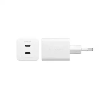 PanzerGlass empower™ by ® Turbo 45W Charger incl. 2 x USB-C | EU Plug | Silver Valge