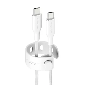 PanzerGlass empower™ by ® Racing 60W USB-C-USB-C-kaabel | USB 2.0 | 1,2 m | hõbevalge