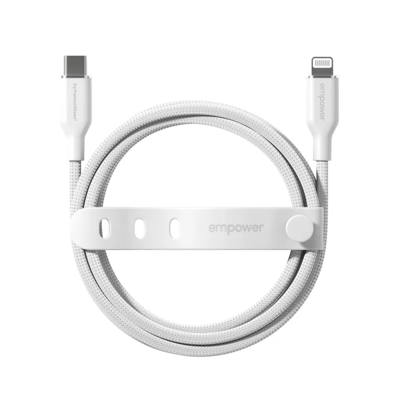 PanzerGlass empower™ by ® Racing 60W USB-C to Lightning kaabel | USB 2.0 | 1,2 m | Hõbevalge
