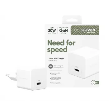 PanzerGlass empower™ by ® Turbo 30W Charger Single USB-C | EU Plug | Silver Valge