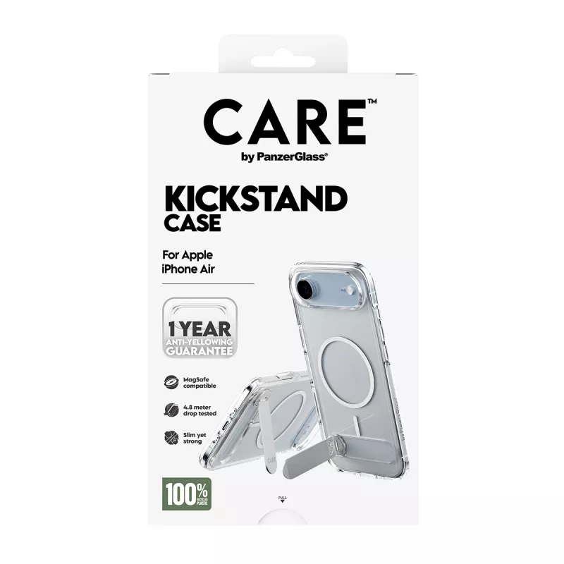 PanzerGlass CARE™ by ® ümbris läbipaistev koos tugijala ja MagSafe'iga iPhone Air