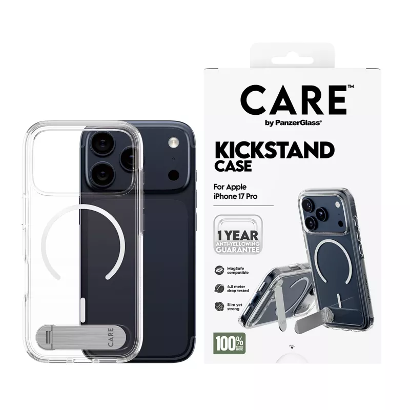 PanzerGlass CARE™ by ® Case läbipaistev alusega ja MagSafe'iga iPhone 17 Pro