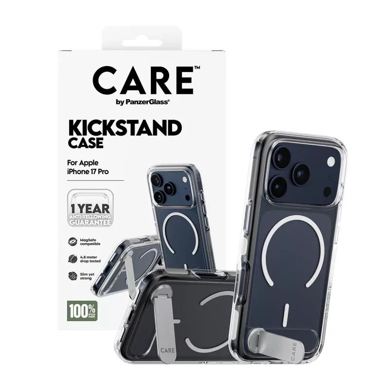 PanzerGlass CARE™ by ® Case läbipaistev alusega ja MagSafe'iga iPhone 17 Pro