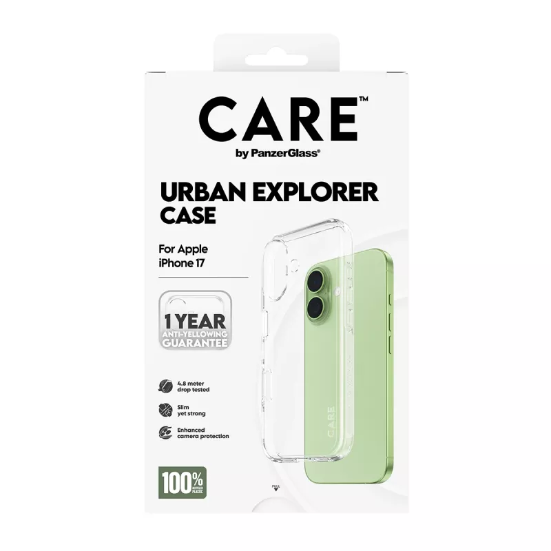 PanzerGlass CARE™ by ® Urban Explorer ümbris läbipaistev iPhone 17