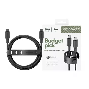 PanzerGlass empower™ by ® Racing 60W USB-C to USB-C kaabel | USB 2.0 | 2M | Kosmosemust
