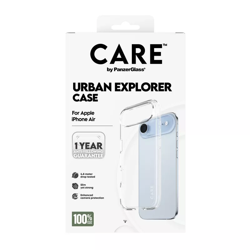 PanzerGlass CARE™ by ® Urban Explorer ümbris läbipaistev iPhone Air