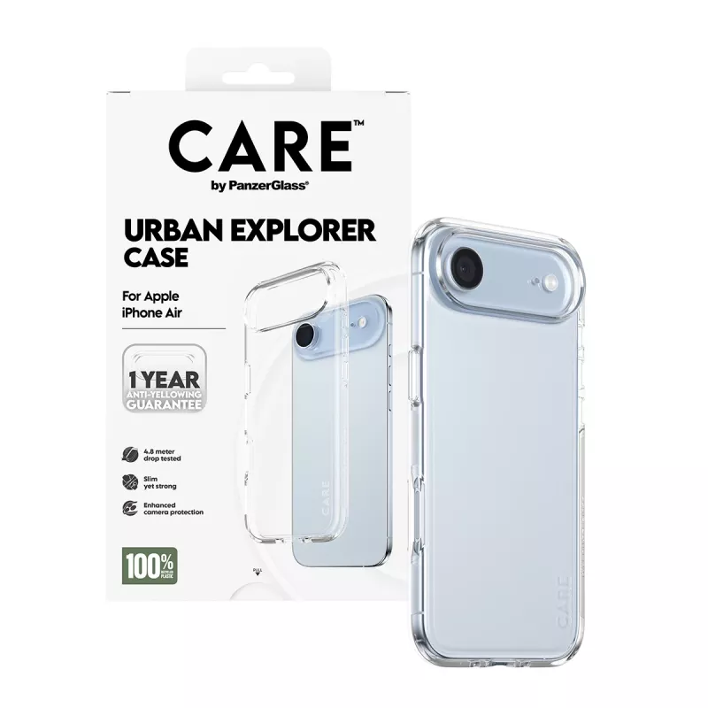 PanzerGlass CARE™ by ® Urban Explorer ümbris läbipaistev iPhone Air