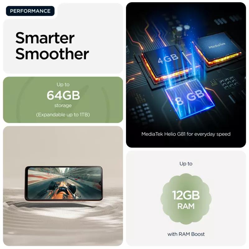 Motorola moto g06 17,5 cm (6,88 tolli) Dual SIM Android 15 4G USB Type-C 4 GB 256 GB 5200 mAh Roheline