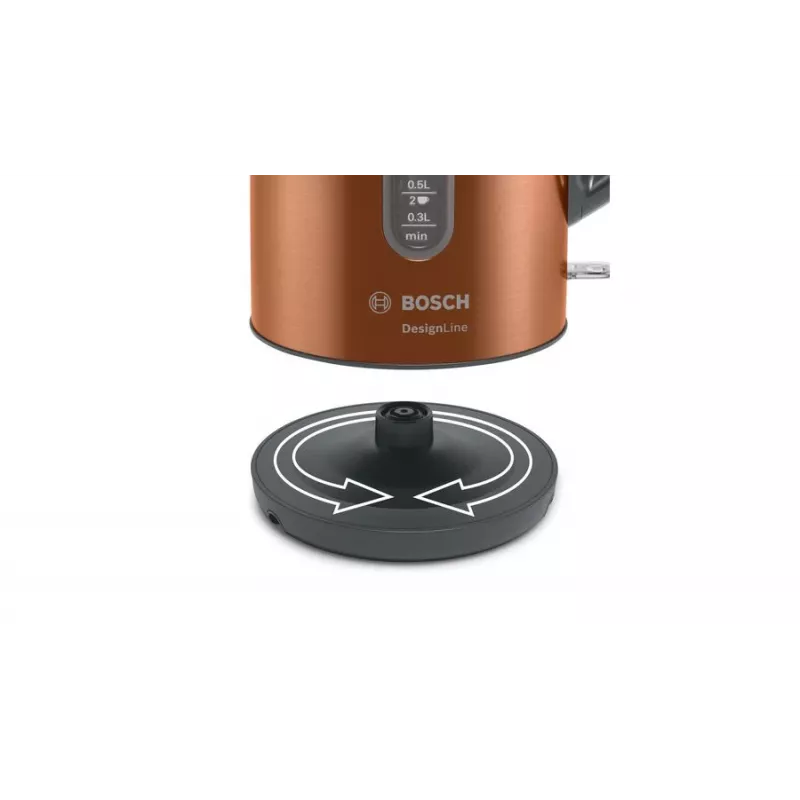 Bosch TWK4P439 elektriline veekeetja 1,7 L 2400 W Must, Kuldne