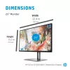 HP Z25xs G3 arvutimonitor 63,5 cm (25 tolli) 2560 x 1440 pikslit Quad HD must