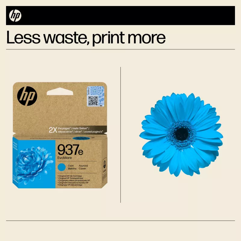 HP 937e EvoMore Cyan originaalne tindikassett
