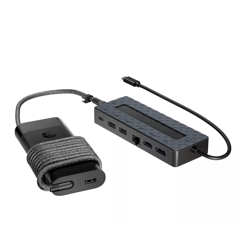 USB-C jaotur ja sülearvuti laadija HP 9H0H9AA#ABB Kompaktne disain, mitmekülgne ühenduvus