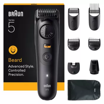 Braun BeardTrimmer 5 BT5560 habemeajamismasin, aku, 40, 2 cm, märg ja kuiv, must