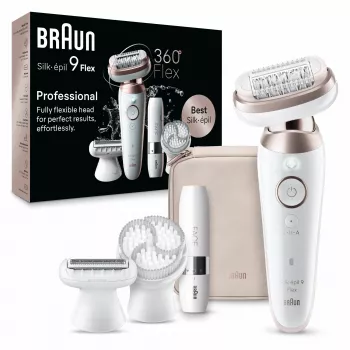 Braun Silk-épil 9 Flex 9-360 3D 40 pintsetti Roos, Valge