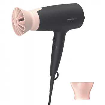 Philips 3000 seeria BHD350/10 föön, DC, must, roosa, riputusrõngas, 1,8 m, 2100 W, 220–240 V