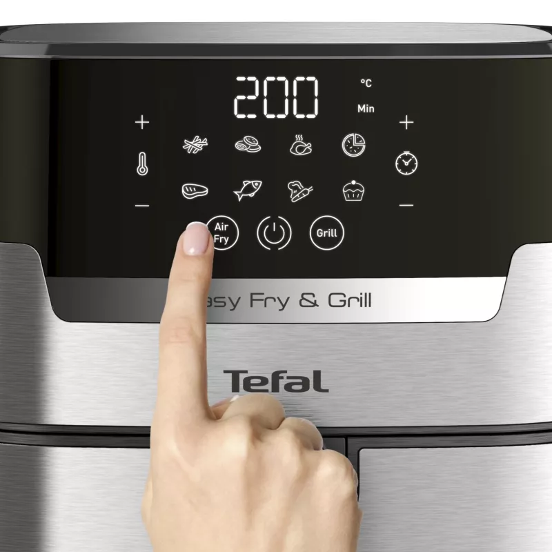 Tefal Easy Fry & Grill EY505D Üksik 4,2 L Eraldiseisev 1550 W Kuumaõhufritüür Roostevaba teras