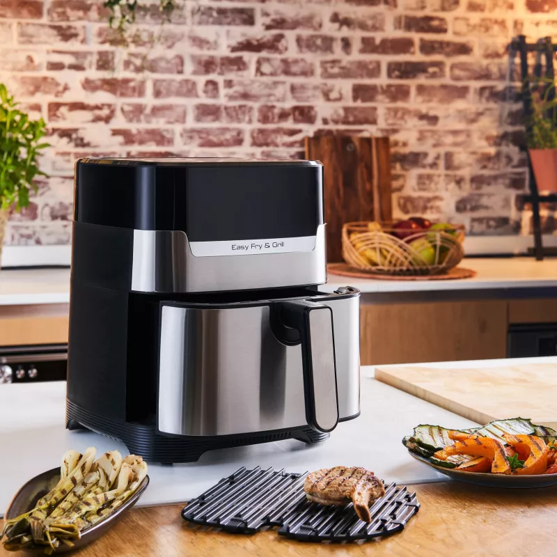 Tefal Easy Fry & Grill EY505D Üksik 4,2 L Eraldiseisev 1550 W Kuumaõhufritüür Roostevaba teras