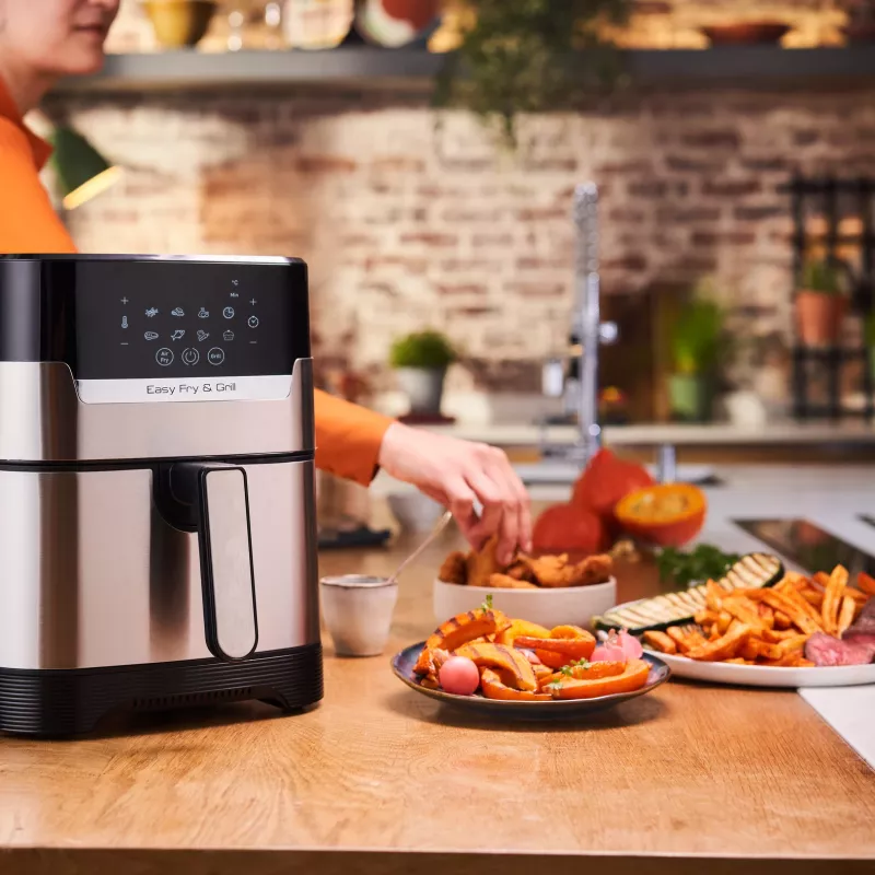 Tefal Easy Fry & Grill EY505D Üksik 4,2 L Eraldiseisev 1550 W Kuumaõhufritüür Roostevaba teras