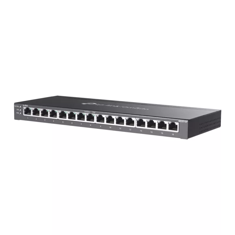 TP-Link Omada 16-port Gigabit nutilüliti 8 PoE+ pordiga, hallatav, L2/L2+, Gigabit Ethernet (10/100/1000), Power over Ethernet (PoE), riiulipaigaldus