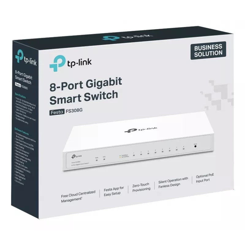 TP-Link Festa FS308G Hallatav L2/L2+ Gigabit Ethernet (10/100/1000) Power over Ethernet (PoE) Valge