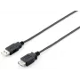 Equip USB 2.0 Type A pikenduskaabel, isane-emane, 1,8 m, must