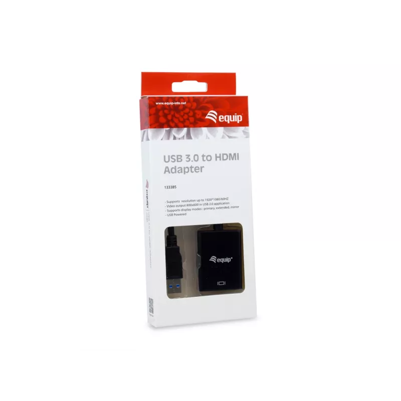 Equip USB 3.0 HDMI-adapter, 3.2 Gen 1 (3.1 Gen 1), USB Type-A, HDMI-väljund, 1920 x 1080 pikslit