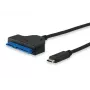 Equip USB Type C to SATA kaabel, Must, 6 Gbit/s, 50 mm, 150 mm, 500 mm, 50 g