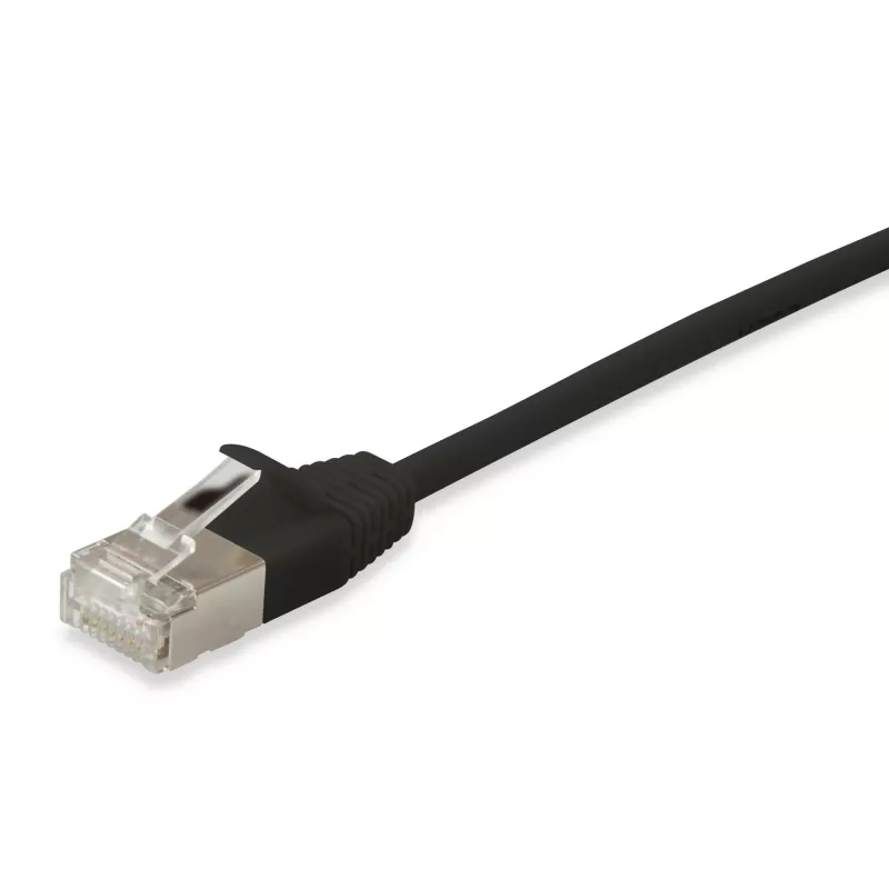 Equip Cat.6A F/FTP Slim Patch-kaabel, 2m, must, 2 m, Cat6a, F/FTP (FFTP), RJ-45, RJ-45, must