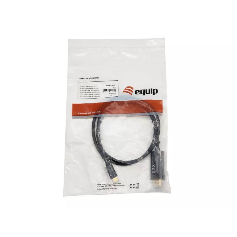 Equip USB-C–HDMI-kaabel, M/M, 1,0 m, 4K/30 Hz
