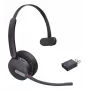 Yealink WH64 hübriidne mono Teams-peakomplekt, juhtmevaba, peapael, kontor/kõnekeskus, Micro-USB, Bluetooth, must