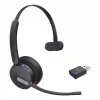 Yealink WH64 hübriidne mono Teams-peakomplekt, juhtmevaba, peapael, kontor/kõnekeskus, Micro-USB, Bluetooth, must
